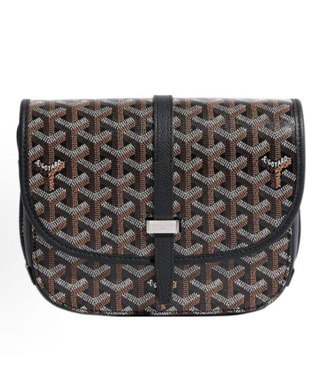 GOYARD Черная сумка на плечо из канвы, фото 5