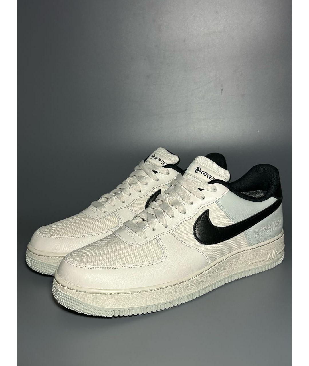 NIKE Белые кожаные низкие кроссовки / кеды, фото 5
