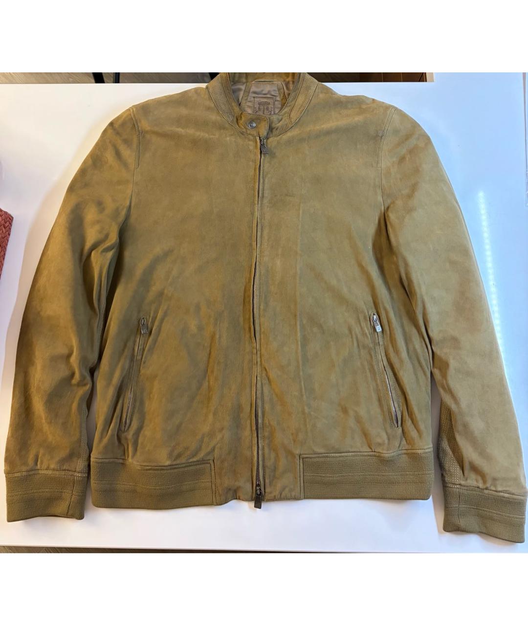 CORNELIANI Хаки замшевая куртка, фото 6