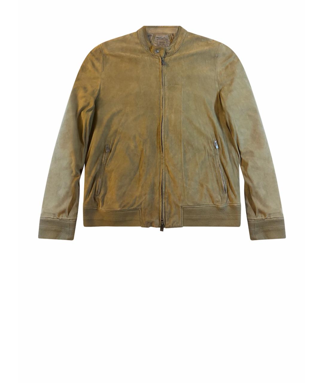 CORNELIANI Хаки замшевая куртка, фото 1