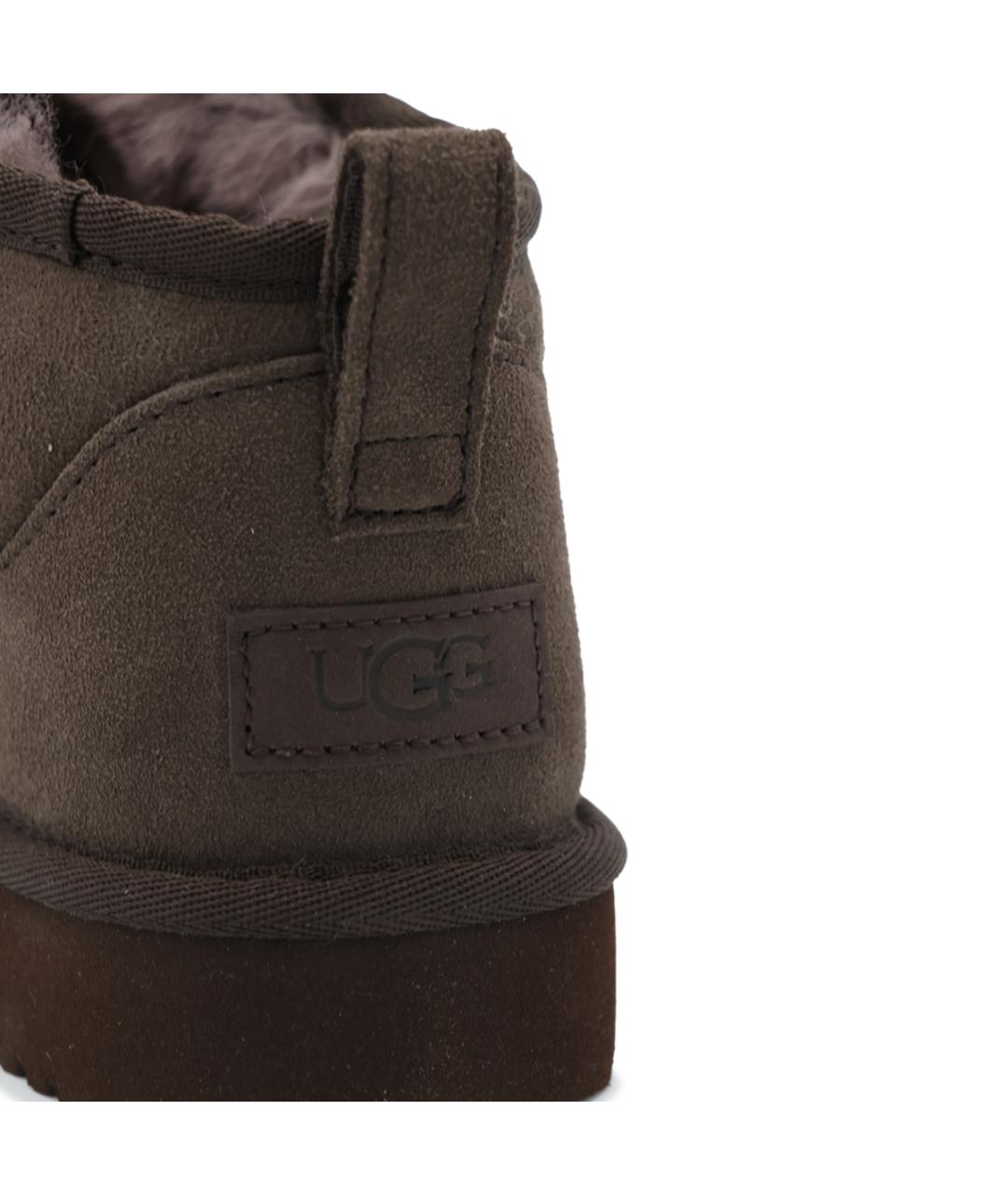 UGG Коричневые замшевые полусапоги, фото 4
