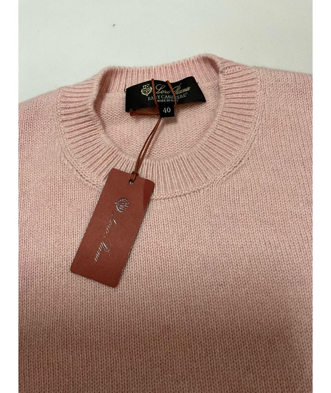 LORO PIANA Розовый кашемировый джемпер / свитер, фото 5