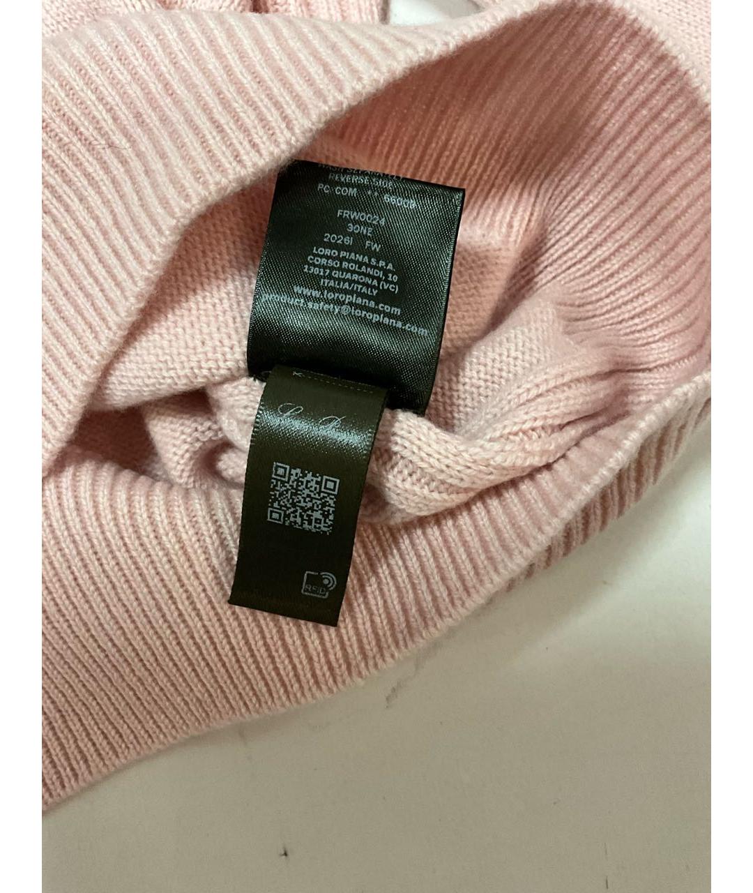 LORO PIANA Розовый кашемировый джемпер / свитер, фото 6