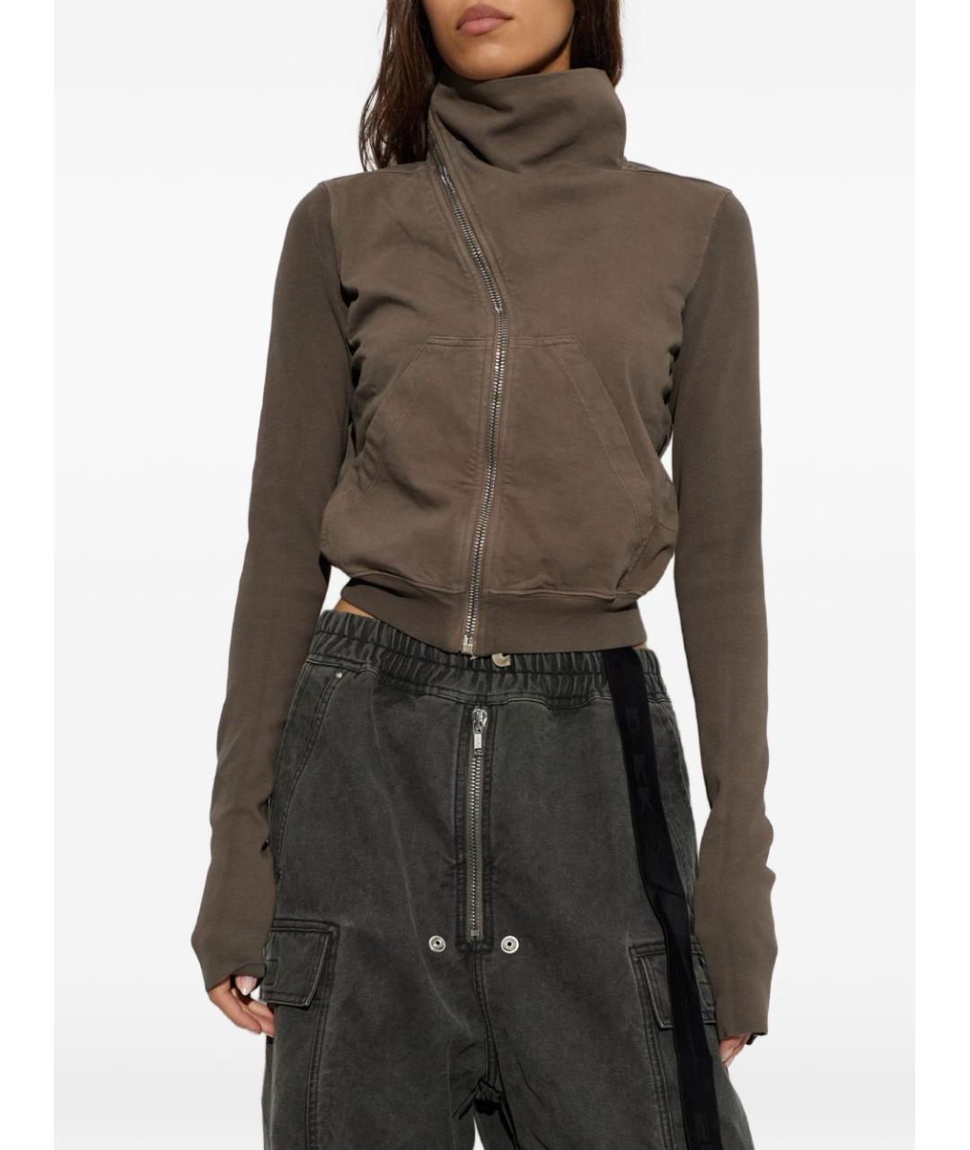 RICK OWENS DRKSHDW Серая хлопковая куртка, фото 3
