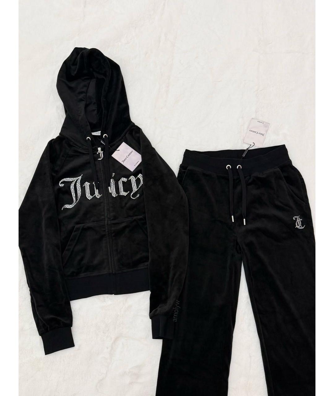 JUICY COUTURE Черный велюровый спортивные костюмы, фото 2