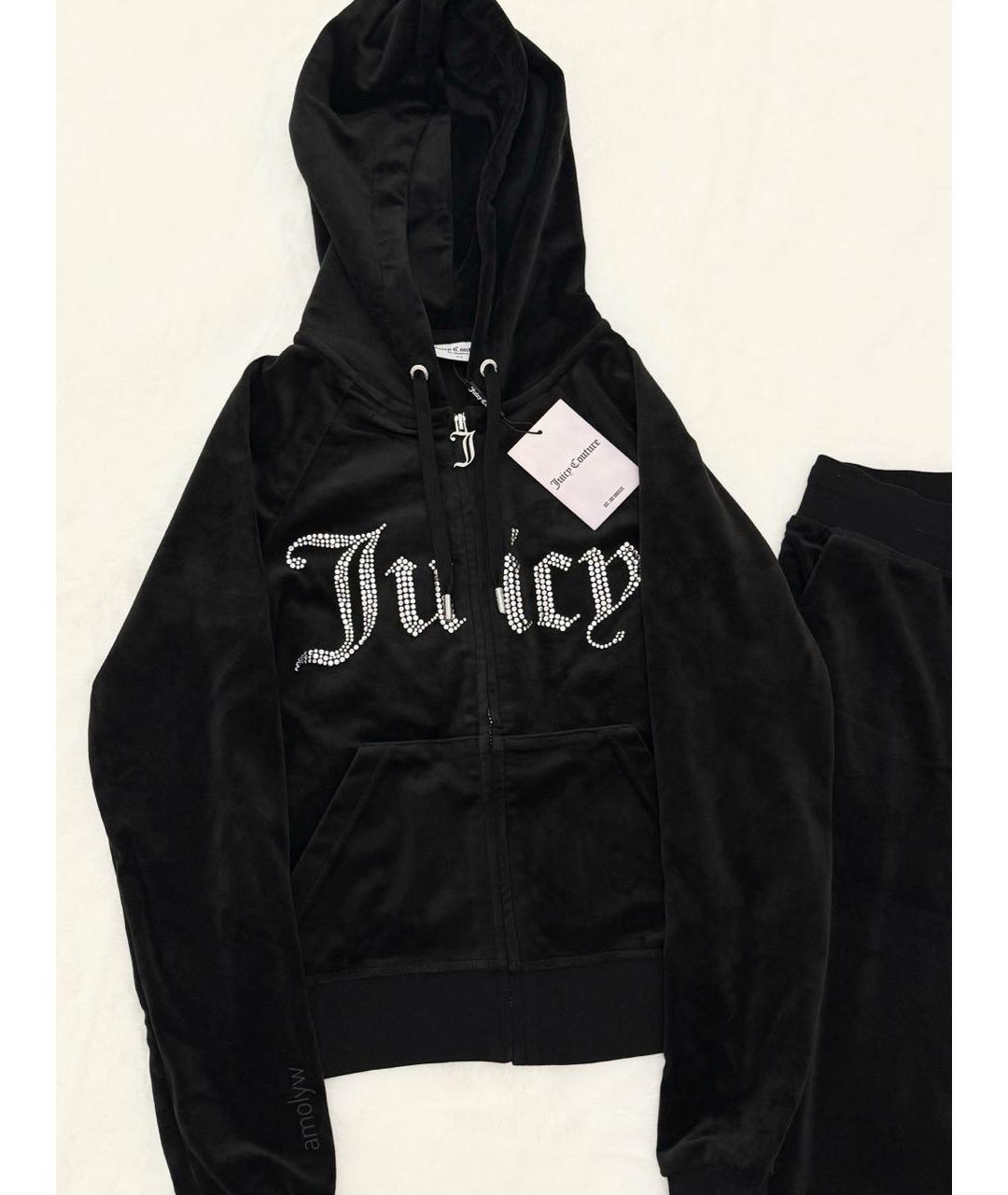 JUICY COUTURE Черный велюровый спортивные костюмы, фото 3