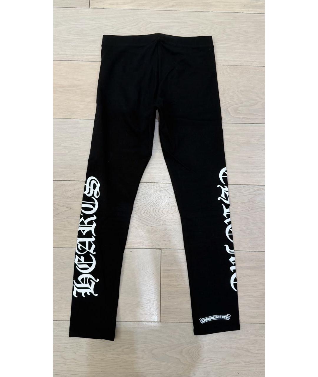 CHROME HEARTS Черные хлопко-эластановые леггинсы и велосипедки, фото 2