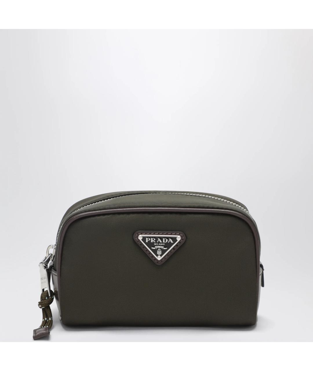 PRADA Зеленая нейлоновая барсетка, фото 3