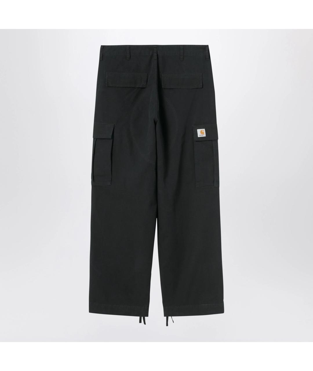 CARHARTT WIP Черные хлопковые повседневные брюки, фото 2