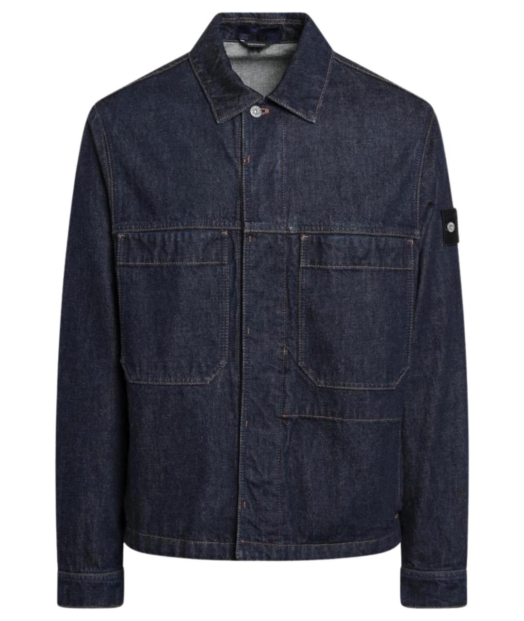 STONE ISLAND Синяя деним куртка, фото 1