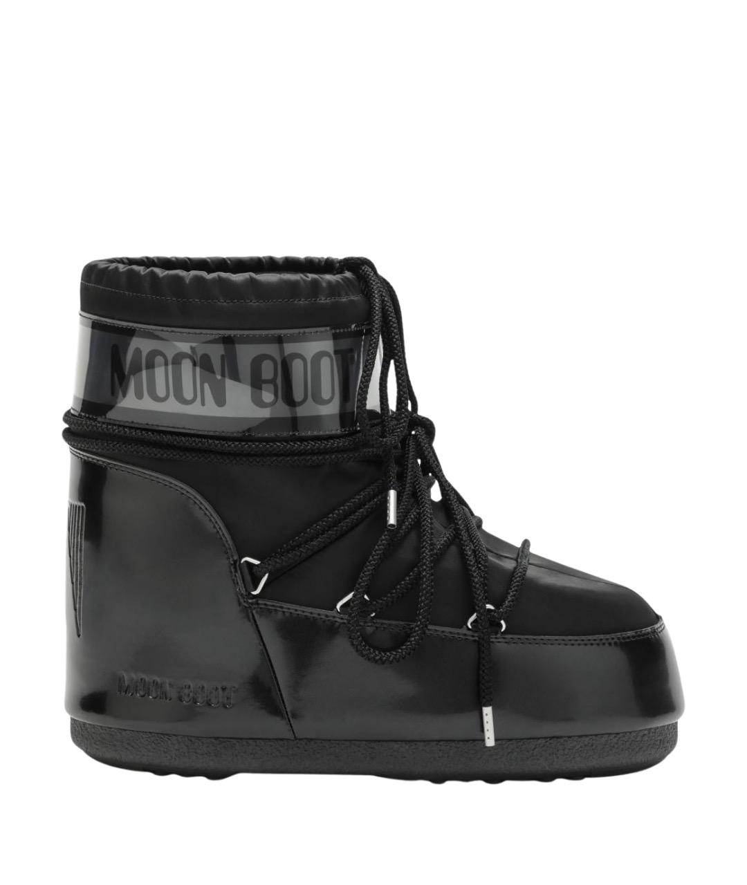 MOON BOOT Черные синтетические ботинки, фото 1