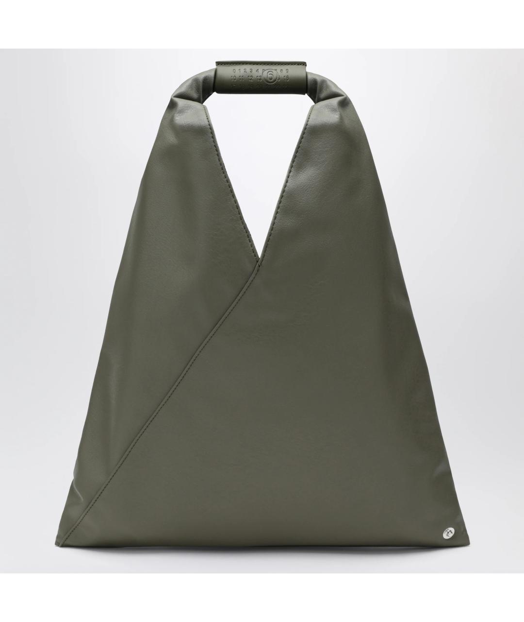 MM6 MAISON MARGIELA Зеленая сумка тоут из искусственной кожи, фото 3