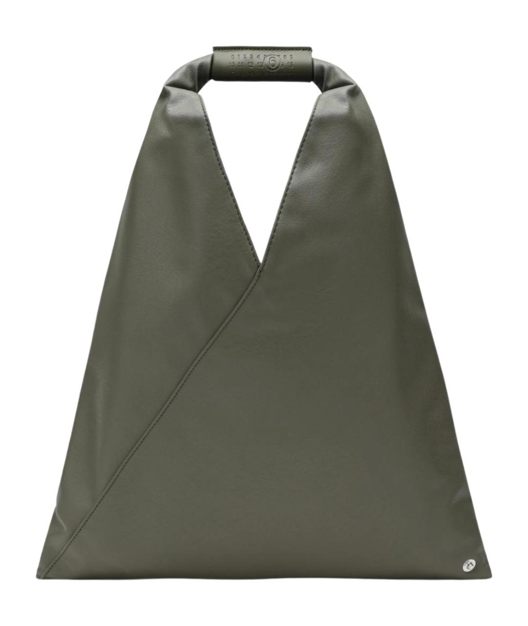 MM6 MAISON MARGIELA Зеленая сумка тоут из искусственной кожи, фото 1
