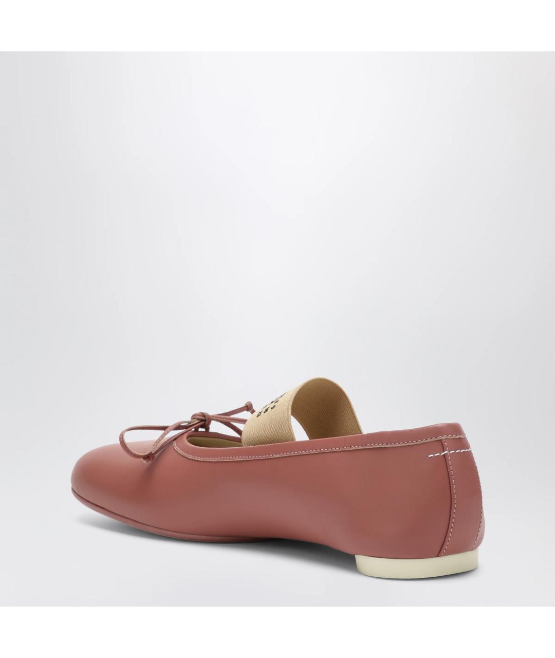 MM6 MAISON MARGIELA Розовые кожаные балетки, фото 2