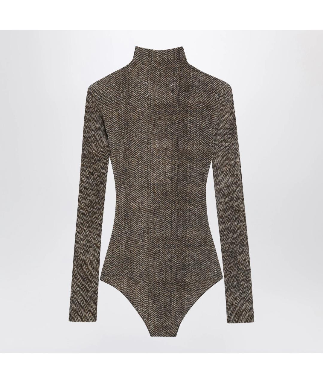 MAISON MARGIELA Бежевое вискозное боди, фото 2