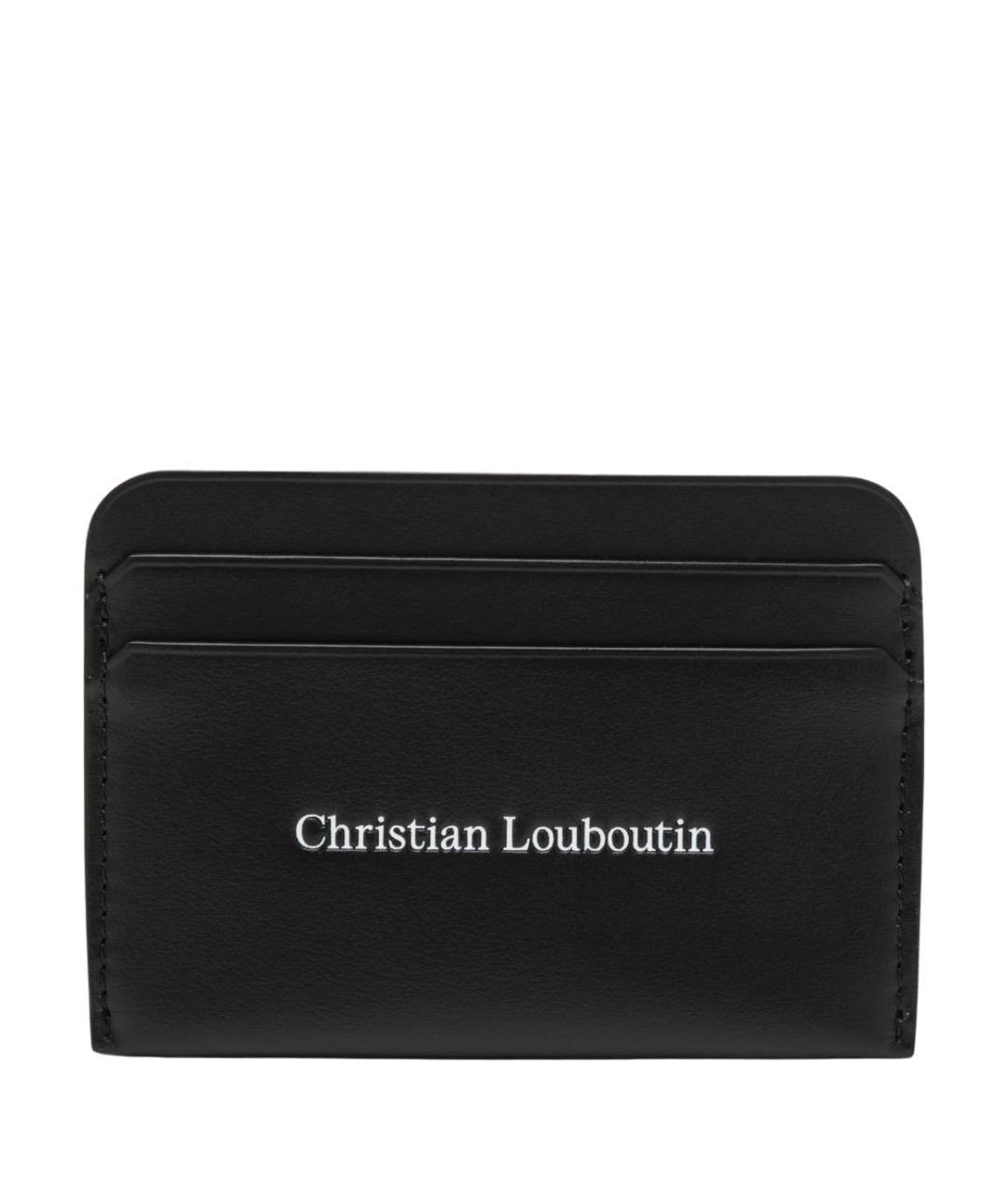CHRISTIAN LOUBOUTIN Черный кожаный кардхолдер, фото 1
