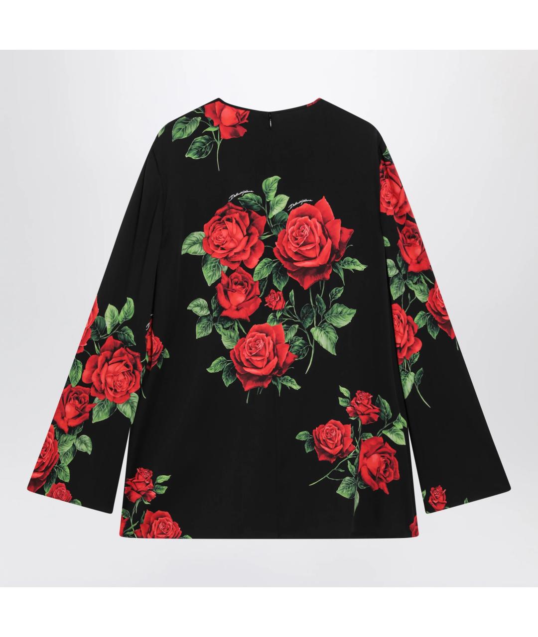 DOLCE&GABBANA Черная шелковая блузы, фото 2