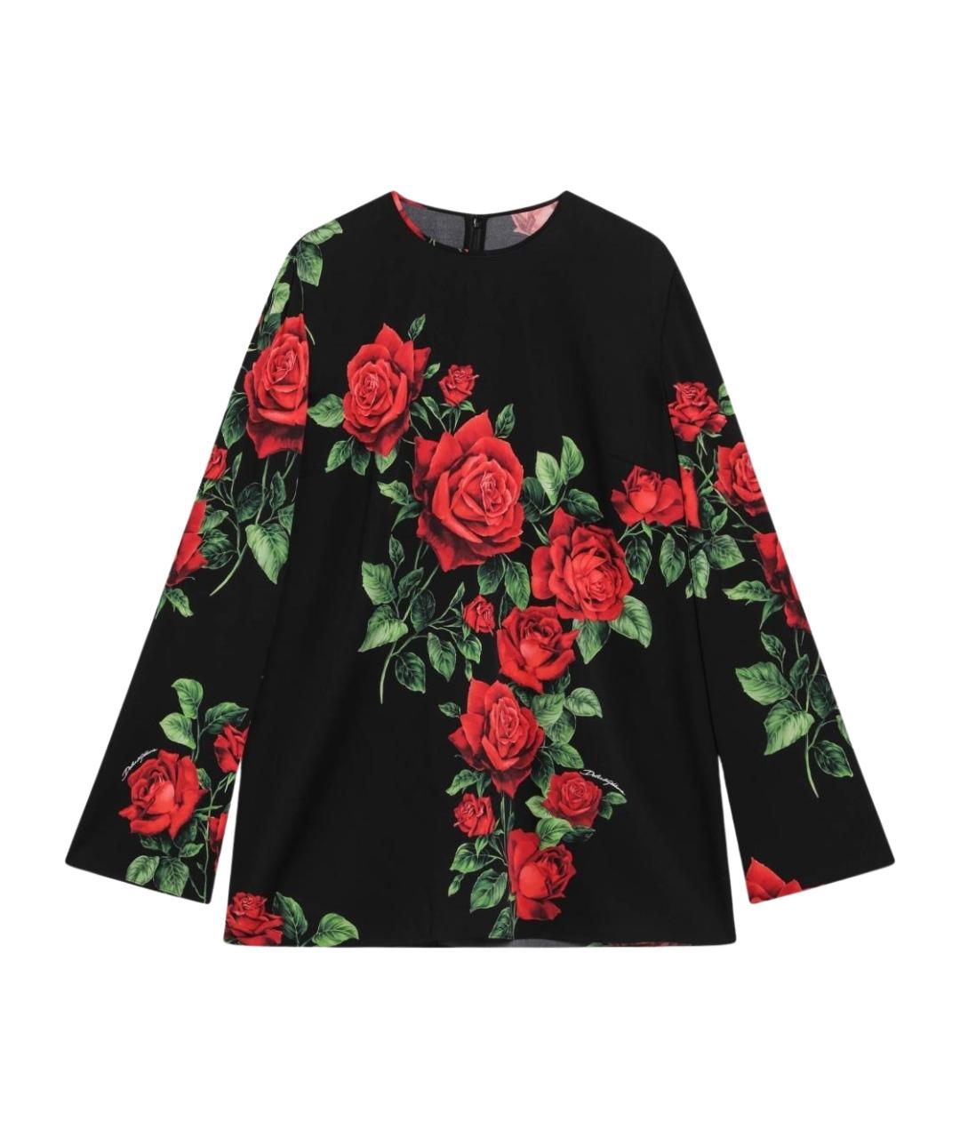 DOLCE&GABBANA Черная шелковая блузы, фото 1