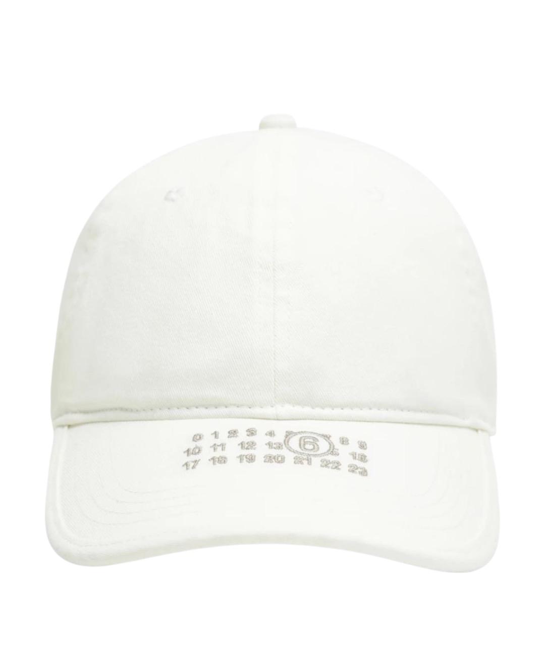 MM6 MAISON MARGIELA Белая хлопковая кепка, фото 1