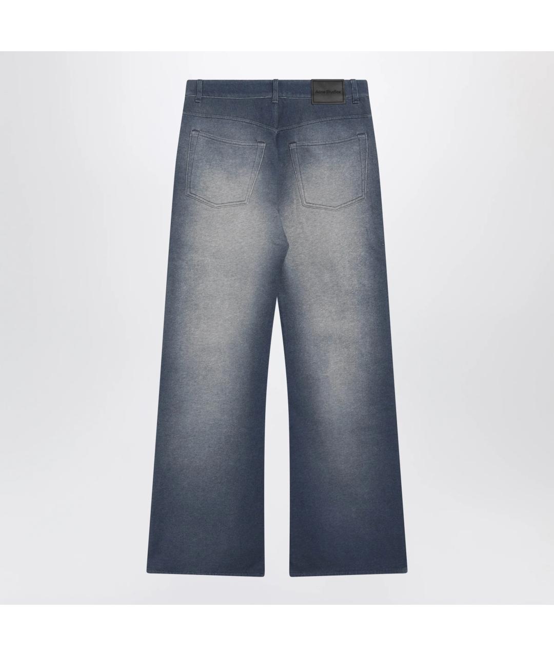 ACNE STUDIOS Серые хлопковые прямые брюки, фото 2