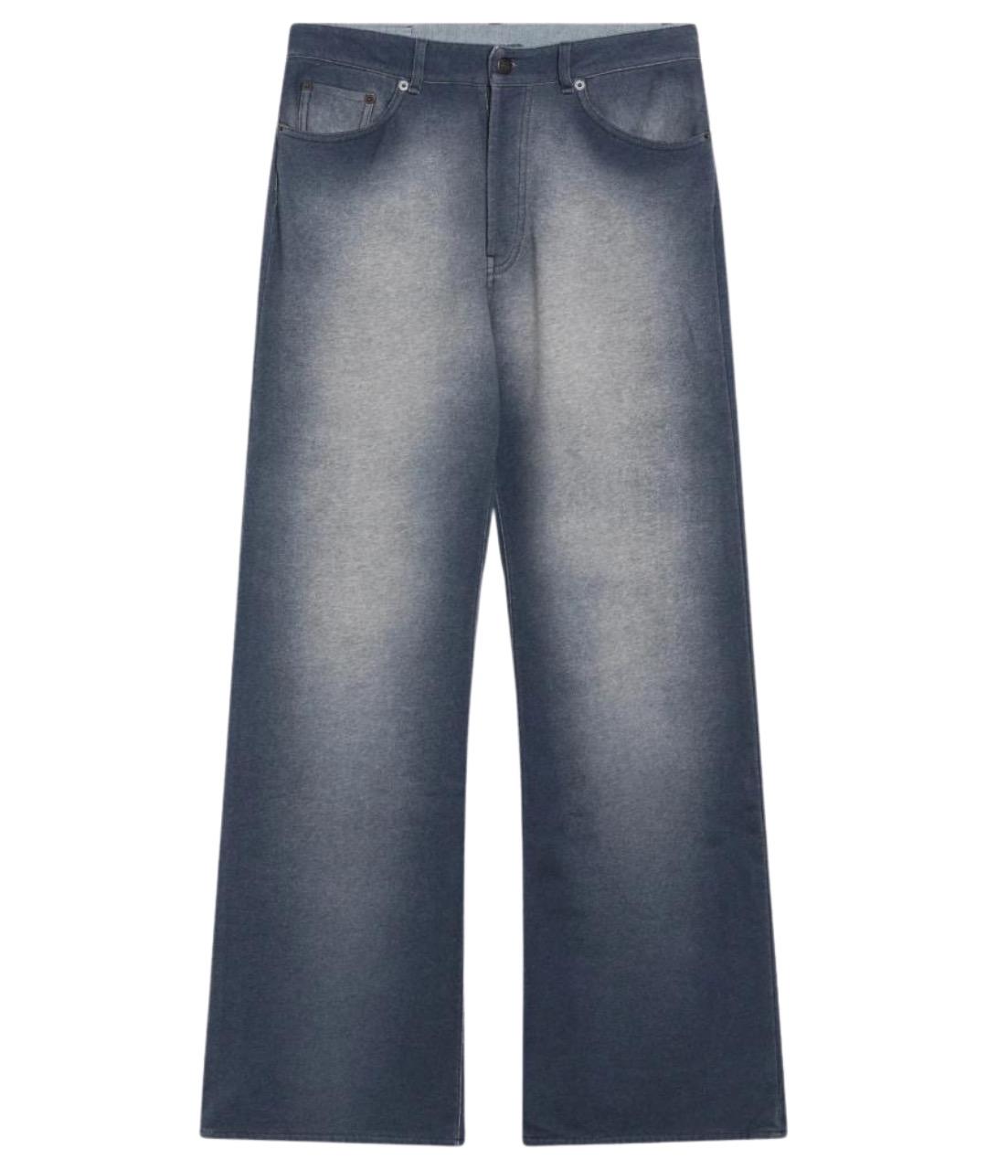 ACNE STUDIOS Серые хлопковые прямые брюки, фото 1