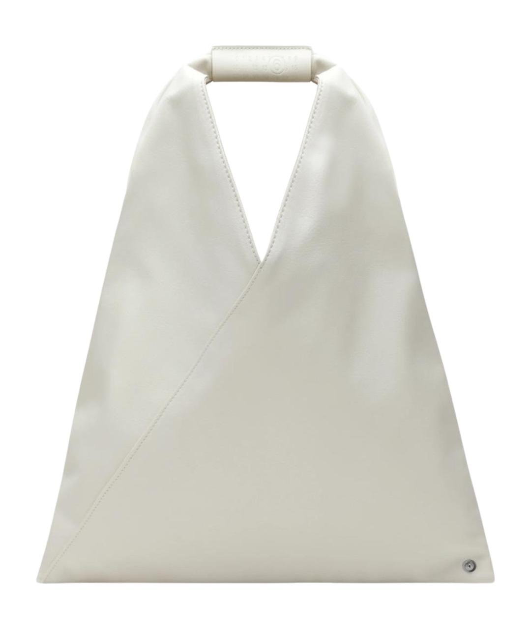 MM6 MAISON MARGIELA Белая сумка тоут из искусственной кожи, фото 1