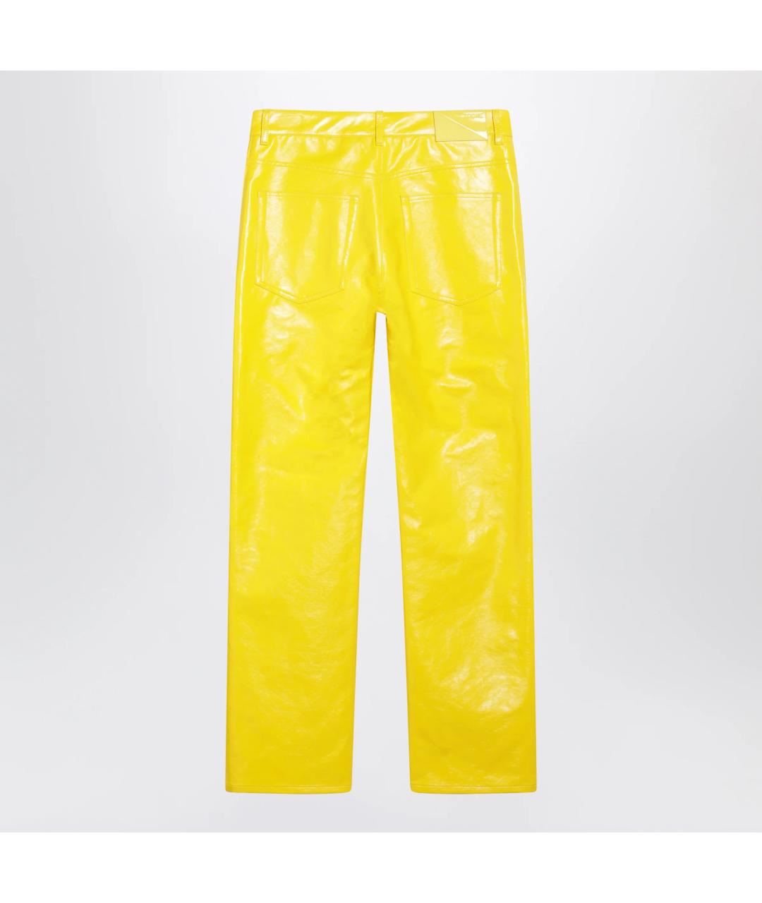 LOEWE Желтые хлопковые повседневные брюки, фото 2