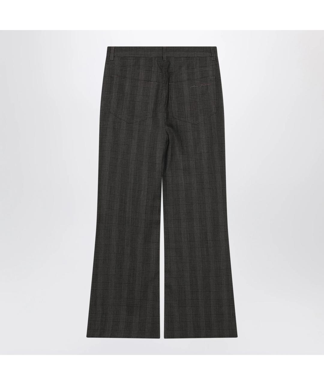 ACNE STUDIOS Коричневые хлопковые прямые брюки, фото 2