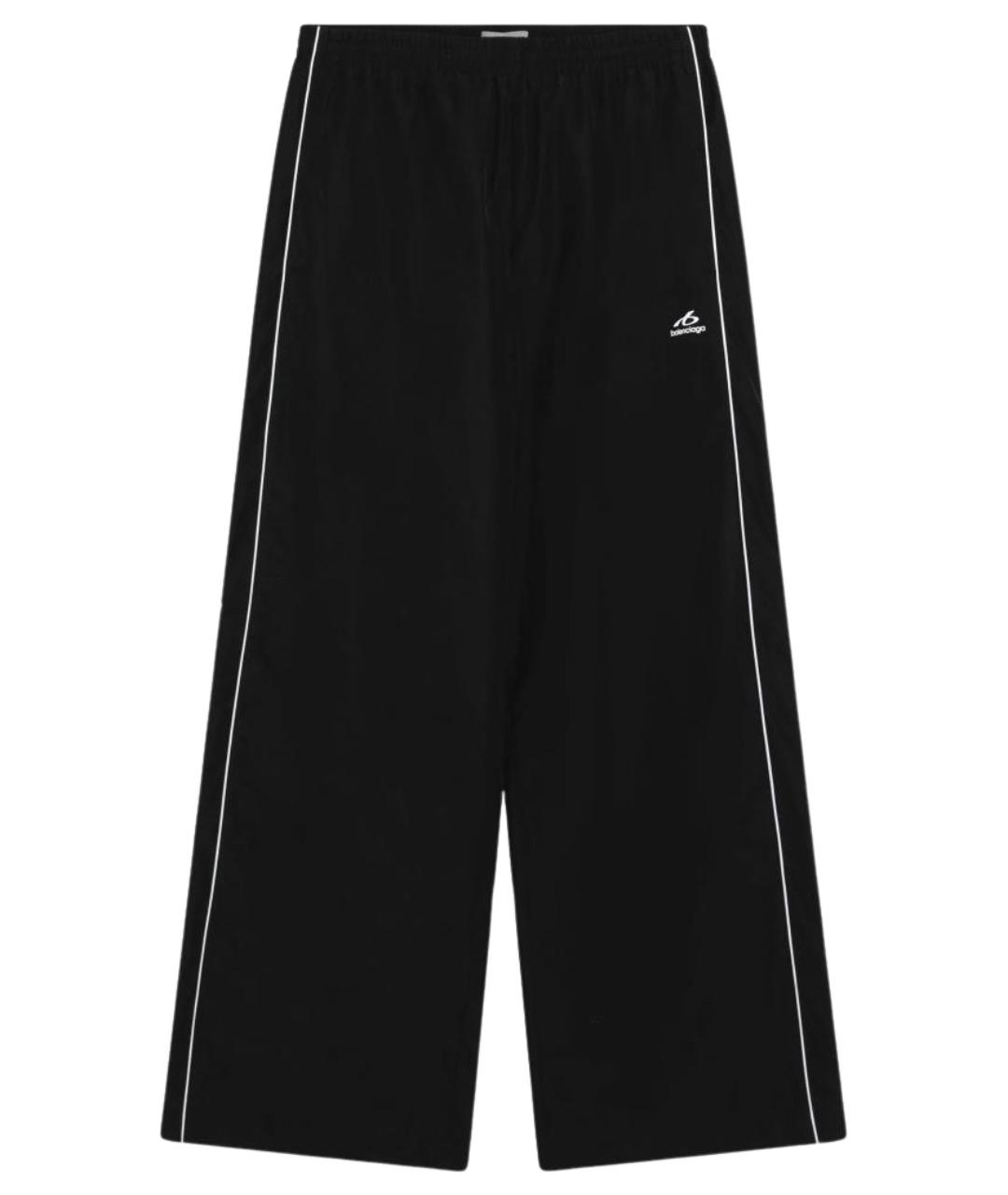 BALENCIAGA Черные хлопковые повседневные брюки, фото 1