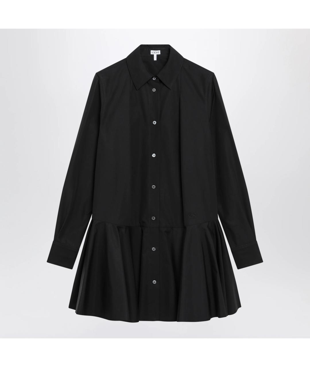 LOEWE Черное хлопковое повседневное платье, фото 3