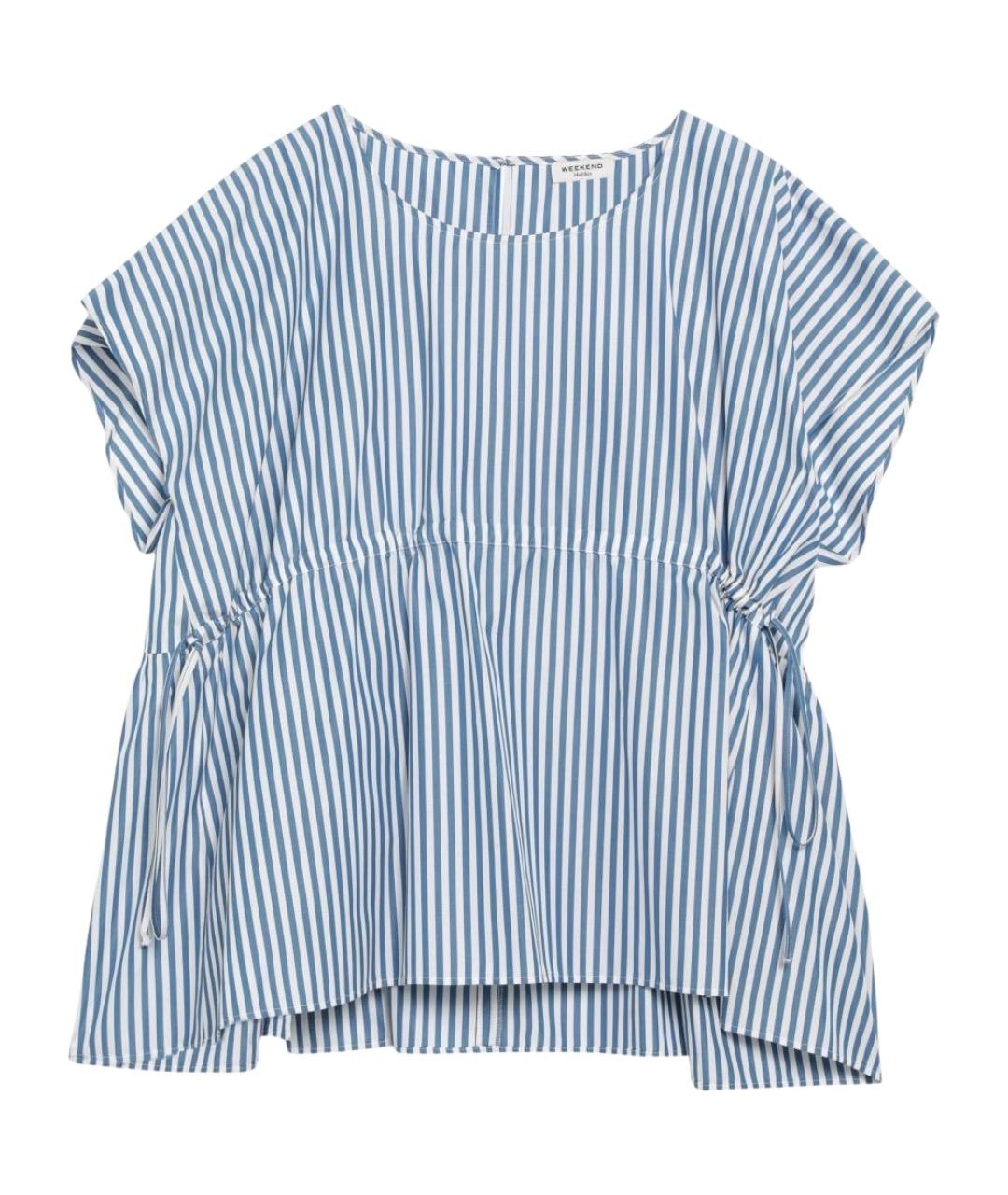 WEEKEND MAX MARA Синяя хлопковая футболка, фото 1