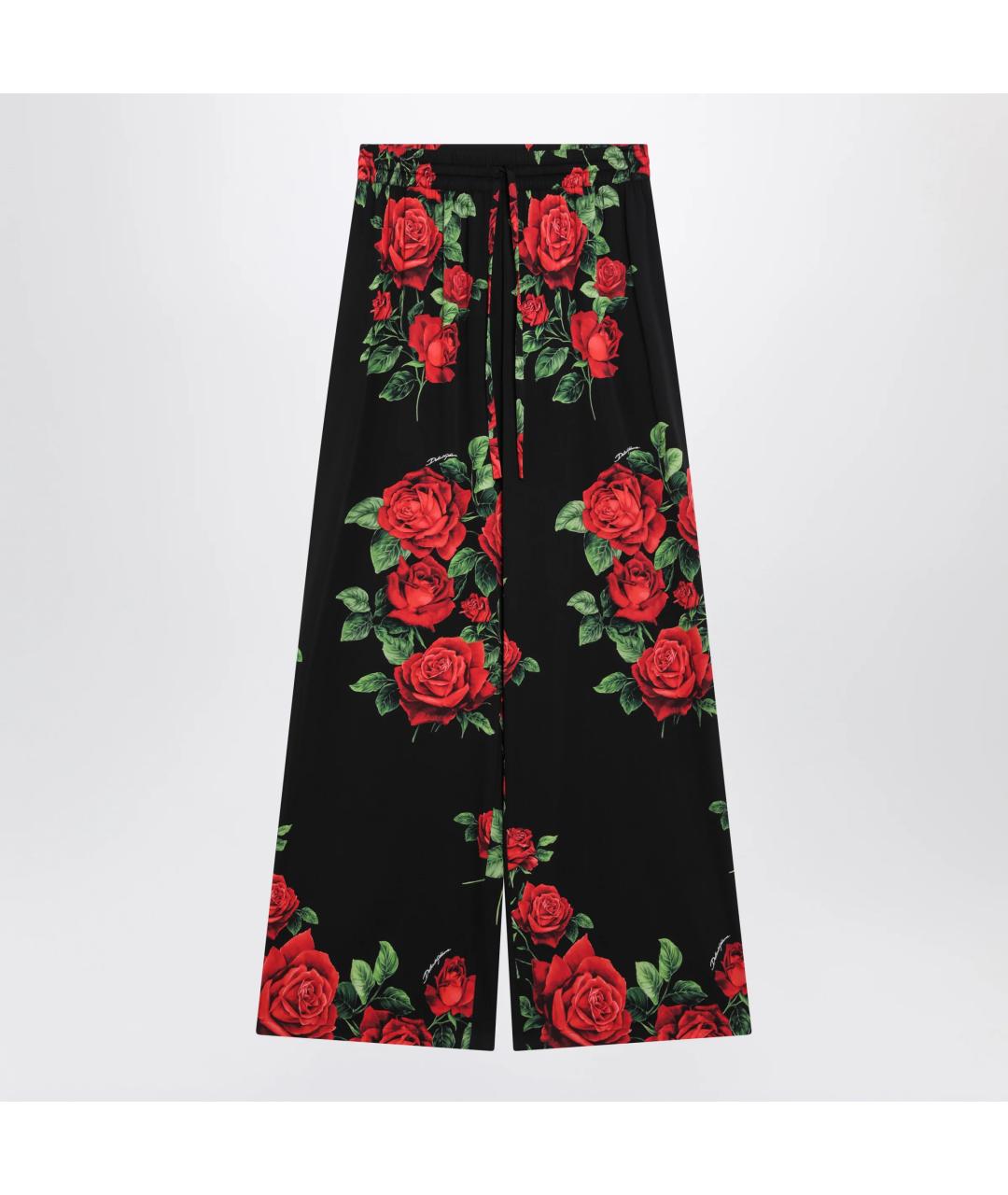 DOLCE&GABBANA Черные шелковые брюки широкие, фото 3