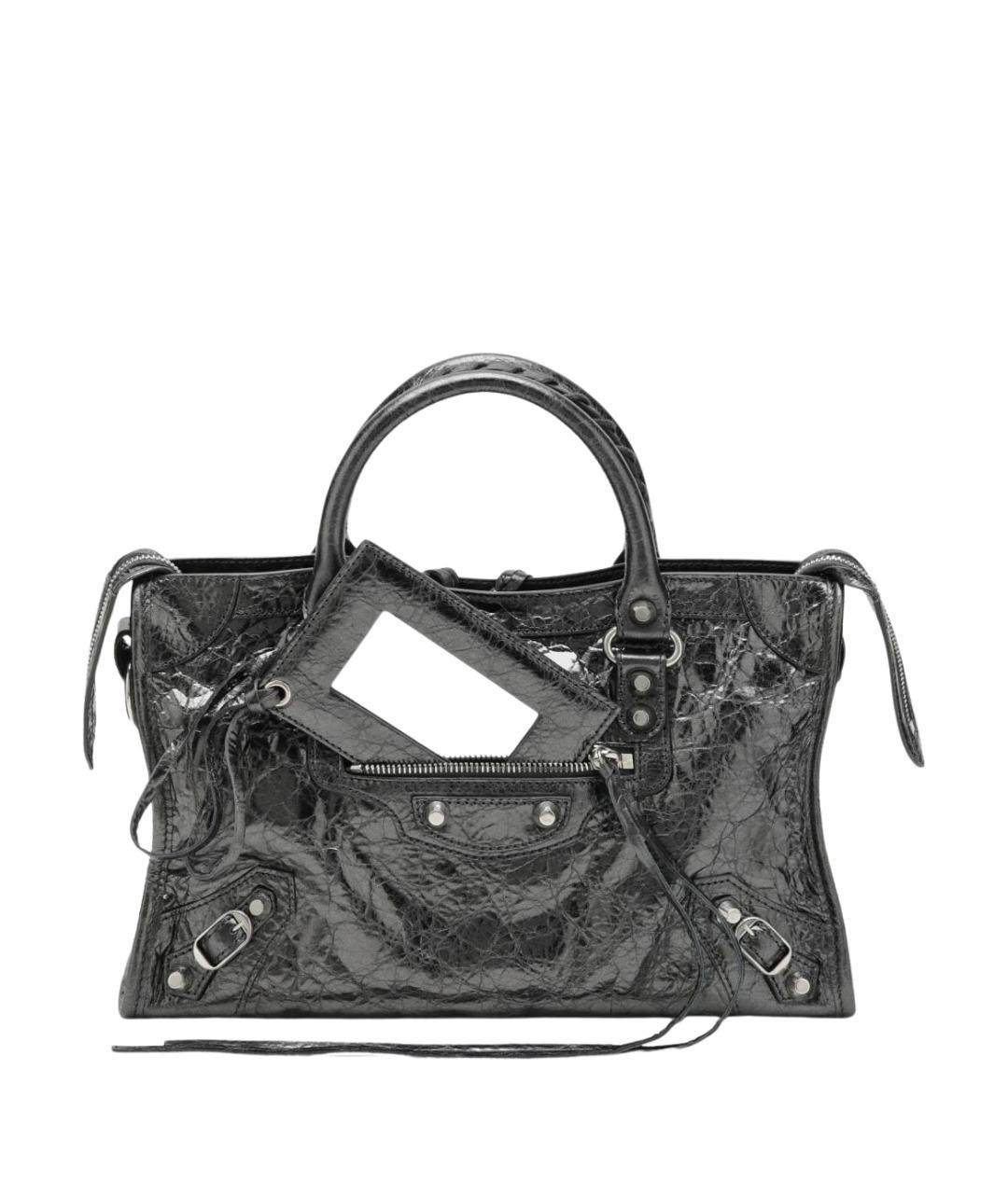 BALENCIAGA Серая кожаная сумка тоут, фото 1