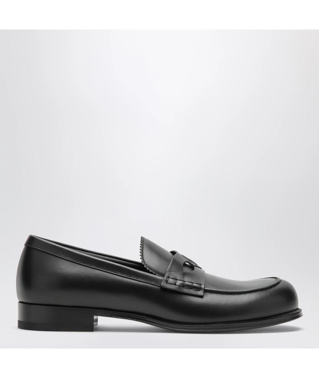 CHRISTIAN LOUBOUTIN Черные кожаные лоферы, фото 3