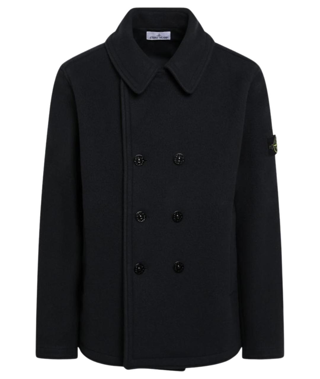 STONE ISLAND Синее шерстяное пальто, фото 1
