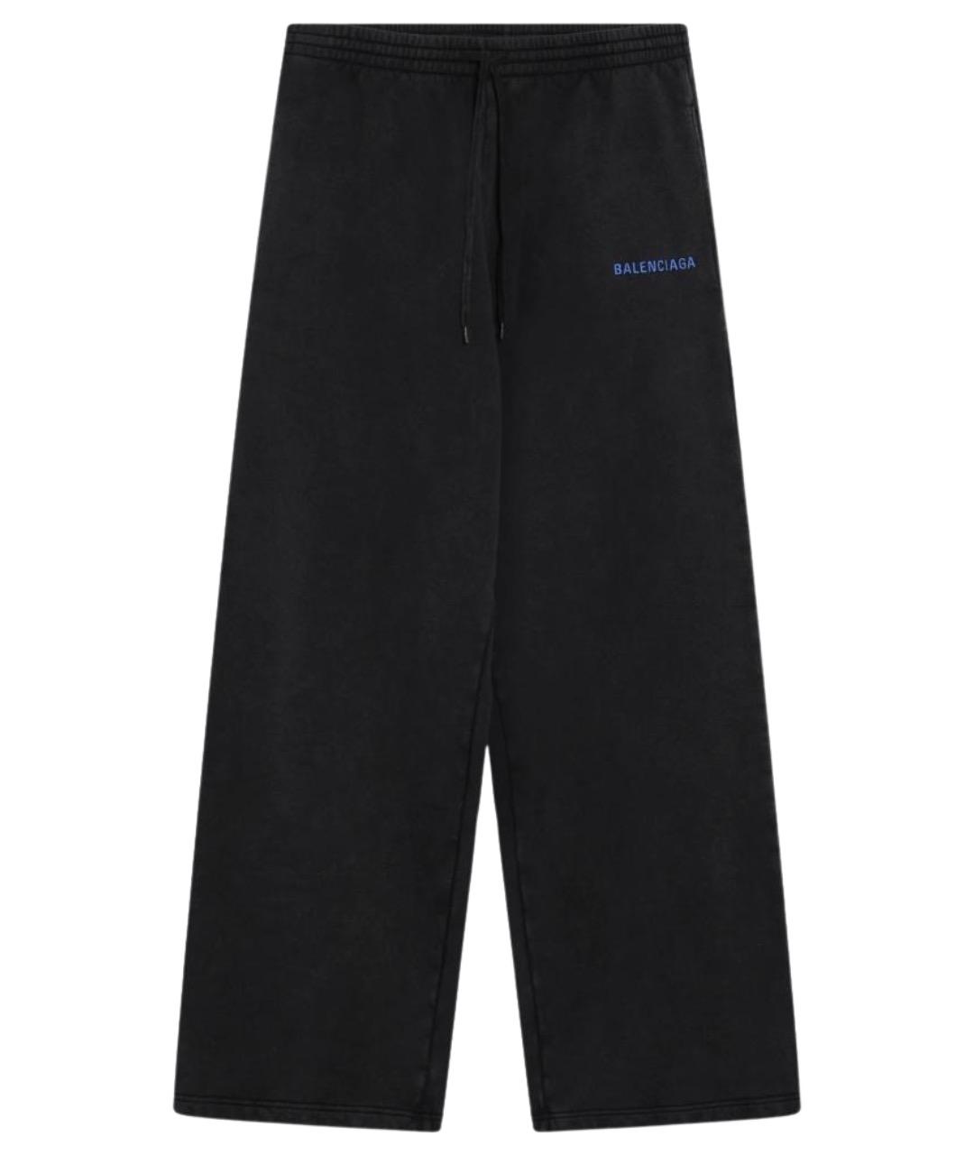 BALENCIAGA Черные хлопковые повседневные брюки, фото 1