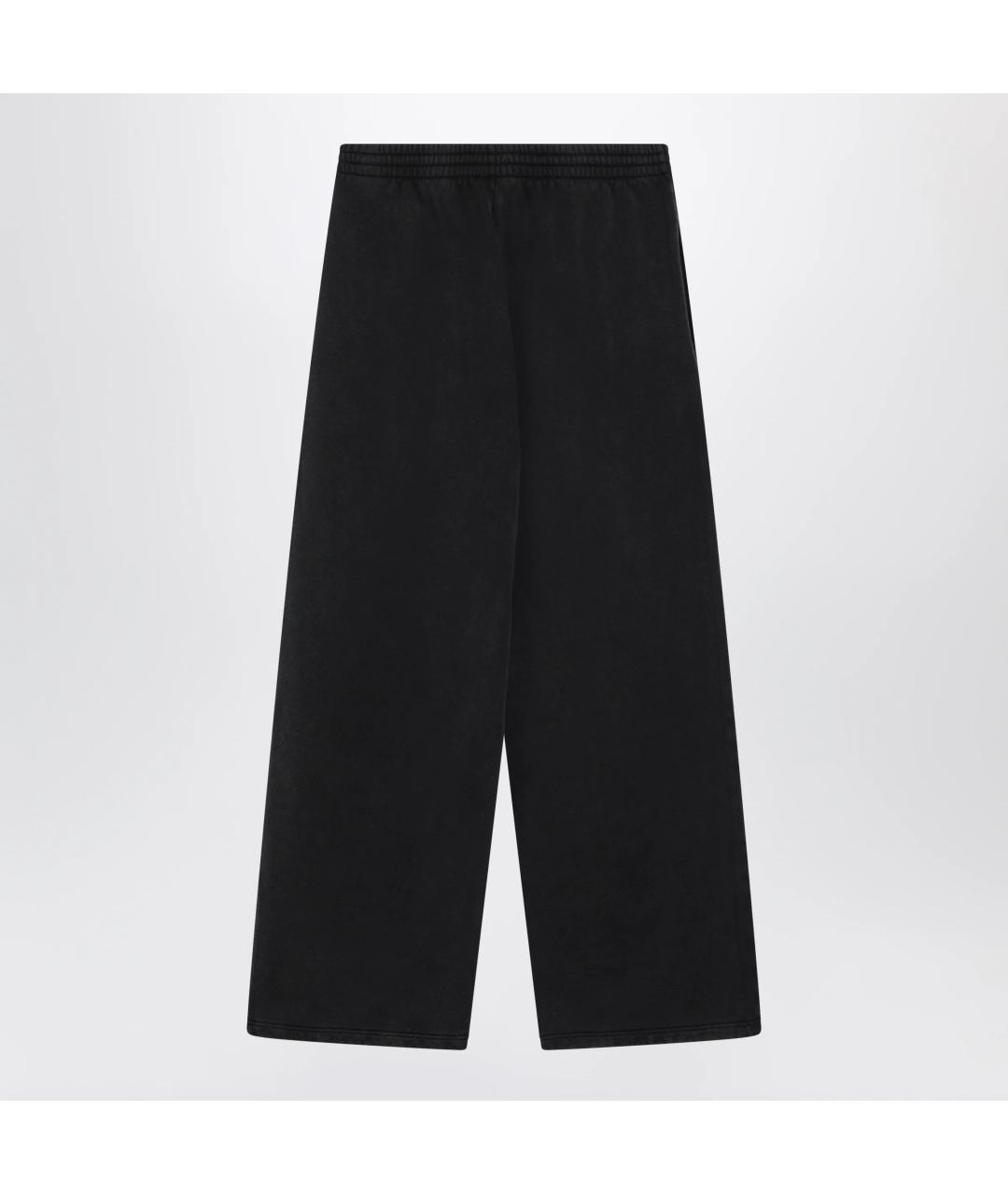 BALENCIAGA Черные хлопковые повседневные брюки, фото 2