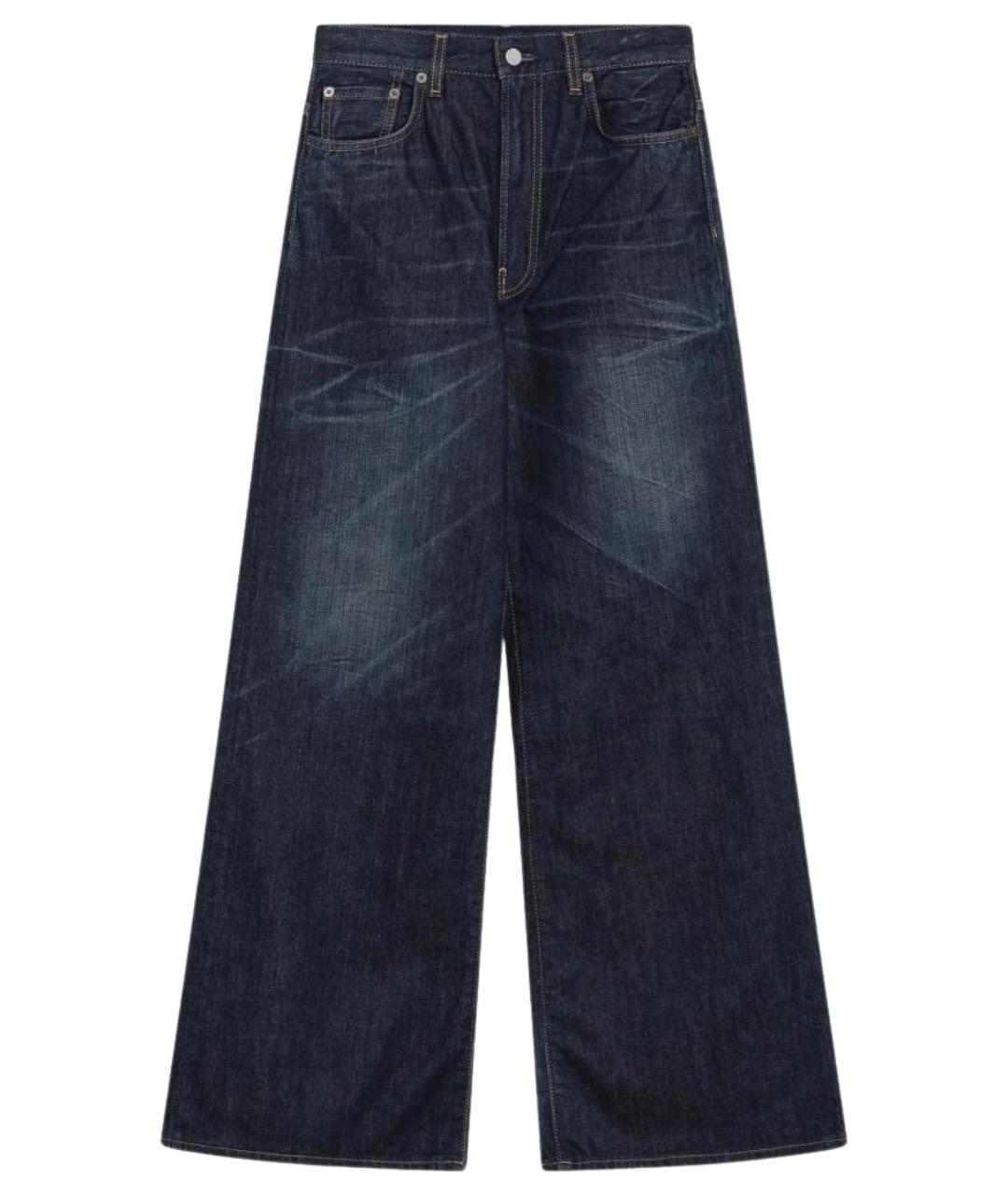 ACNE STUDIOS Синие хлопковые прямые джинсы, фото 1