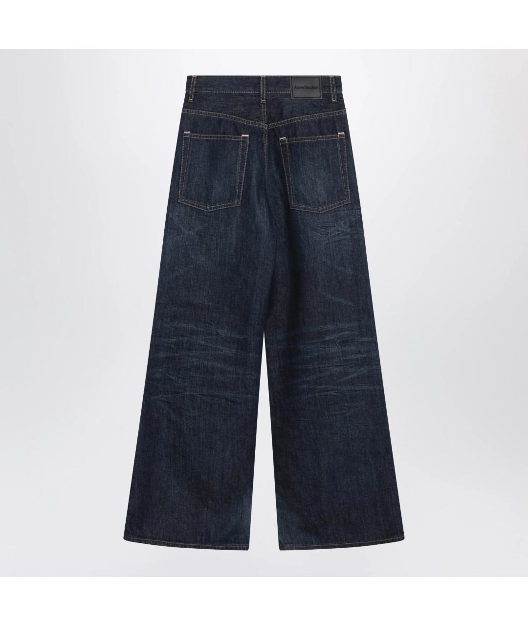 ACNE STUDIOS Синие хлопковые прямые джинсы, фото 2