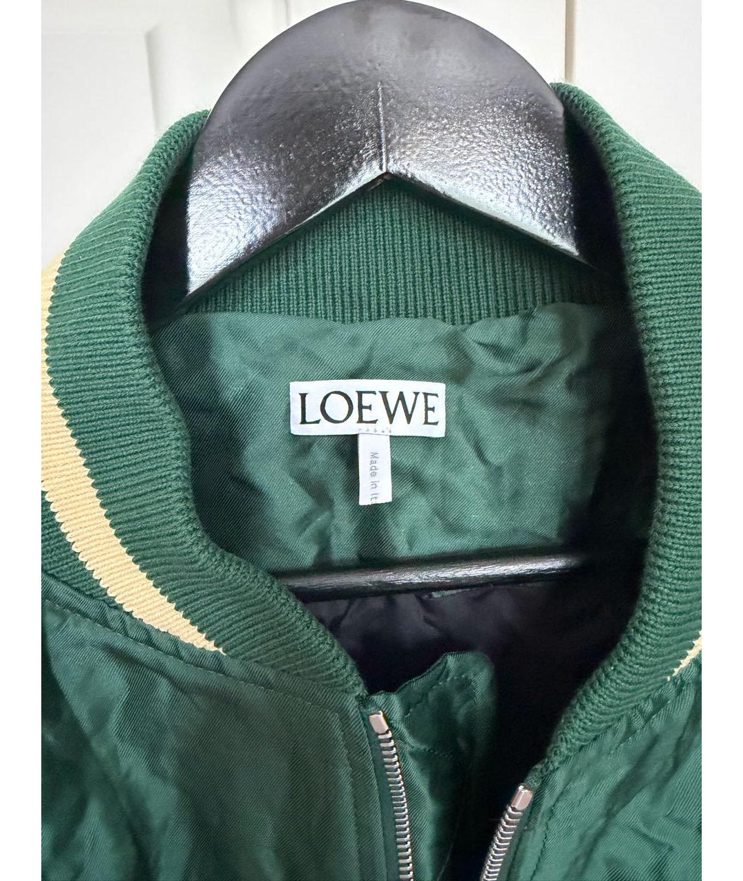 LOEWE Зеленая полиэстеровая куртка, фото 3