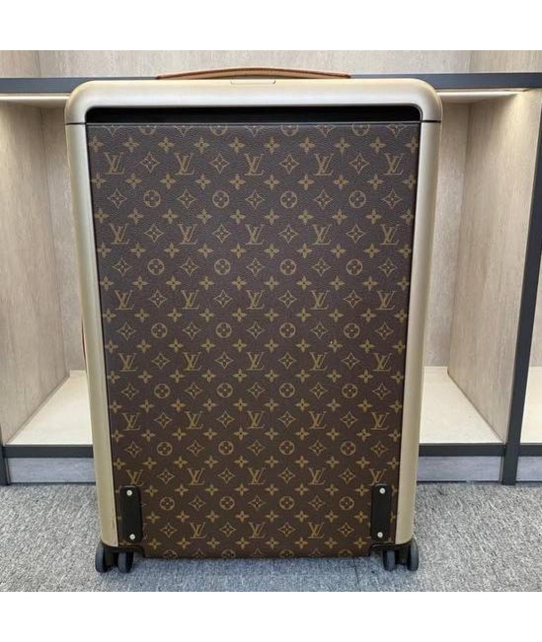 LOUIS VUITTON Коричневый чемодан из канвы, фото 5
