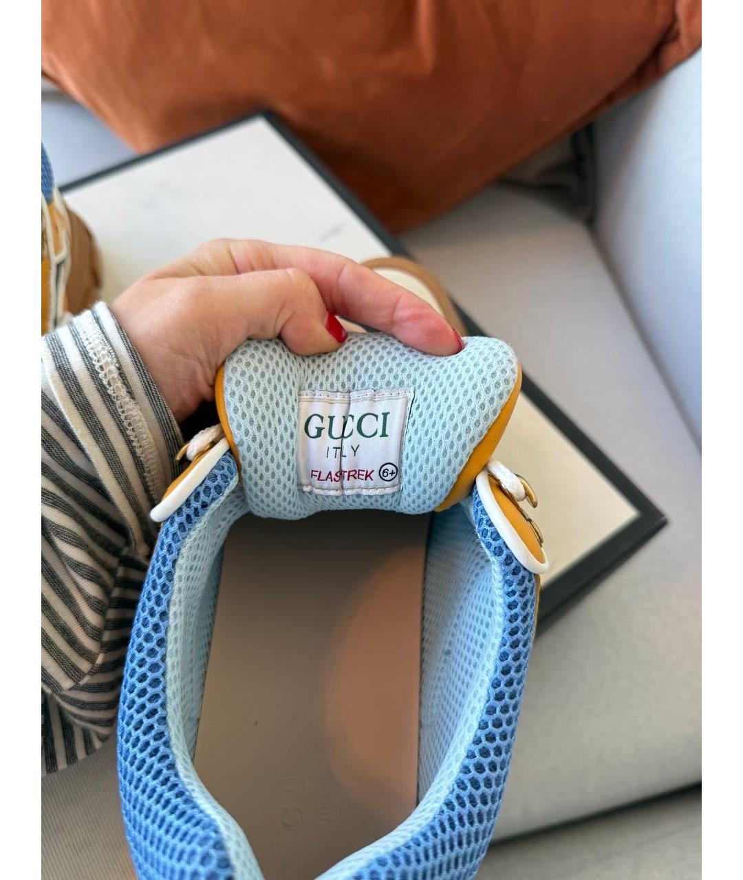 GUCCI Мульти кожаные кроссовки, фото 4