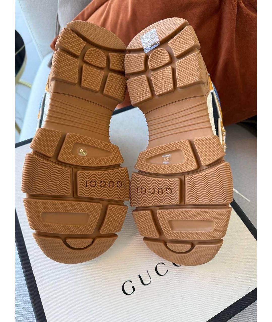 GUCCI Мульти кожаные кроссовки, фото 5