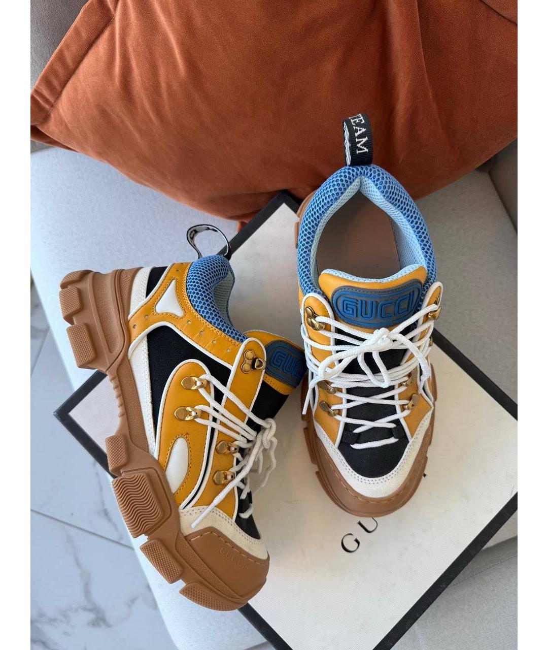GUCCI Мульти кожаные кроссовки, фото 8