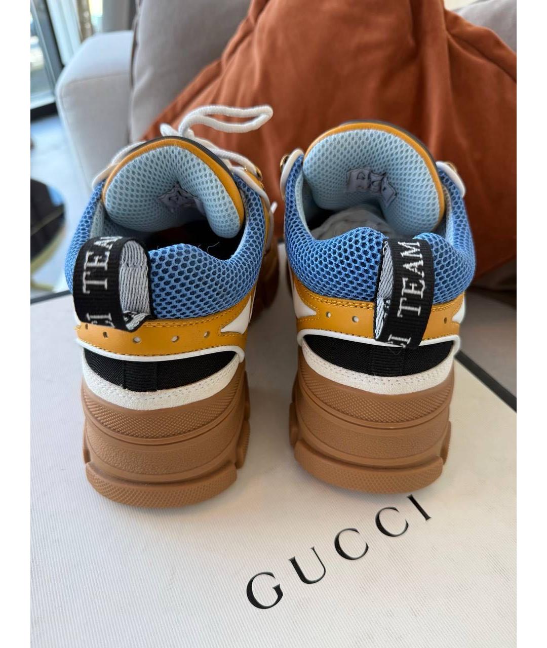 GUCCI Мульти кожаные кроссовки, фото 3