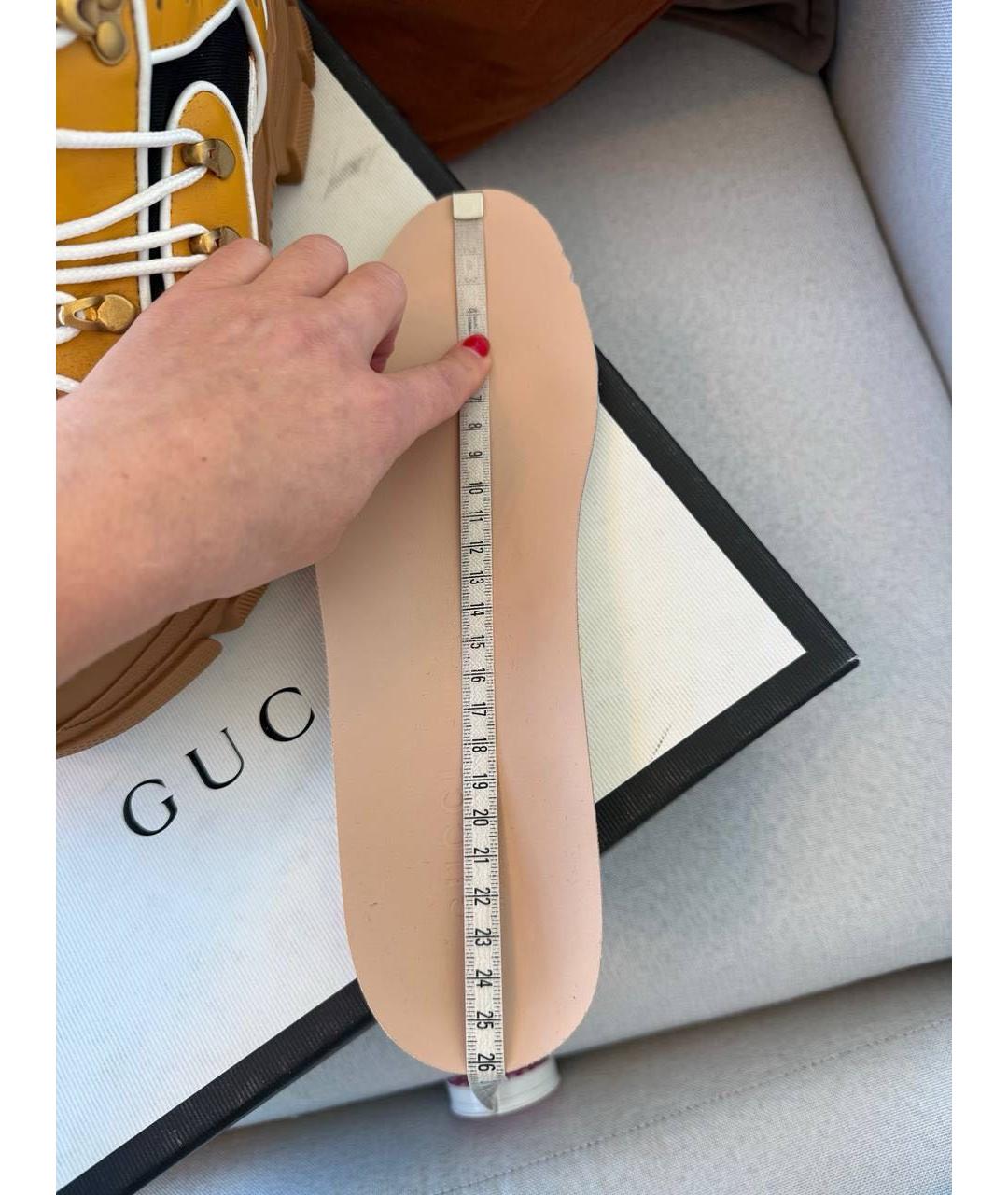 GUCCI Мульти кожаные кроссовки, фото 6