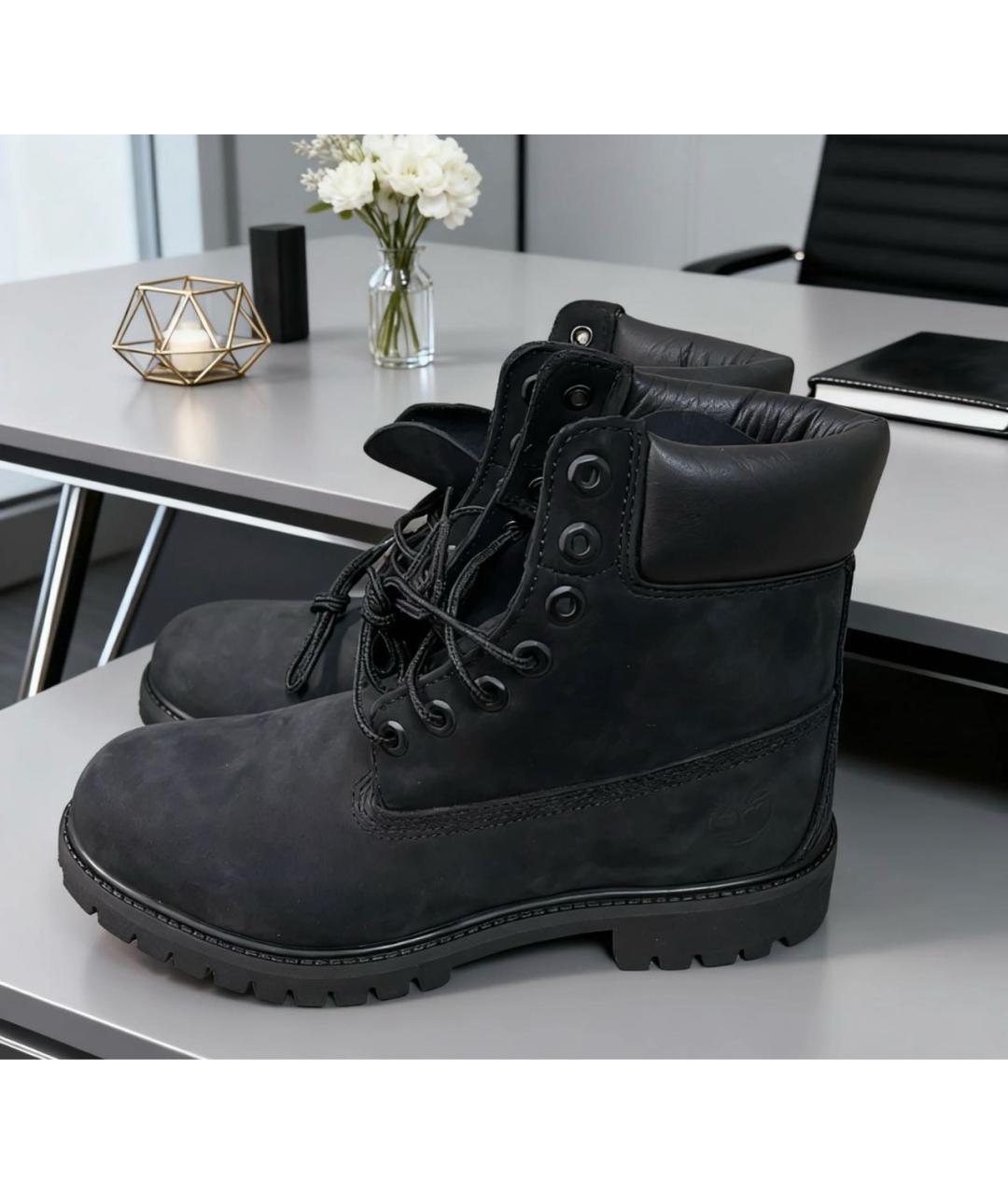 TIMBERLAND Черные нубуковые высокие ботинки, фото 7