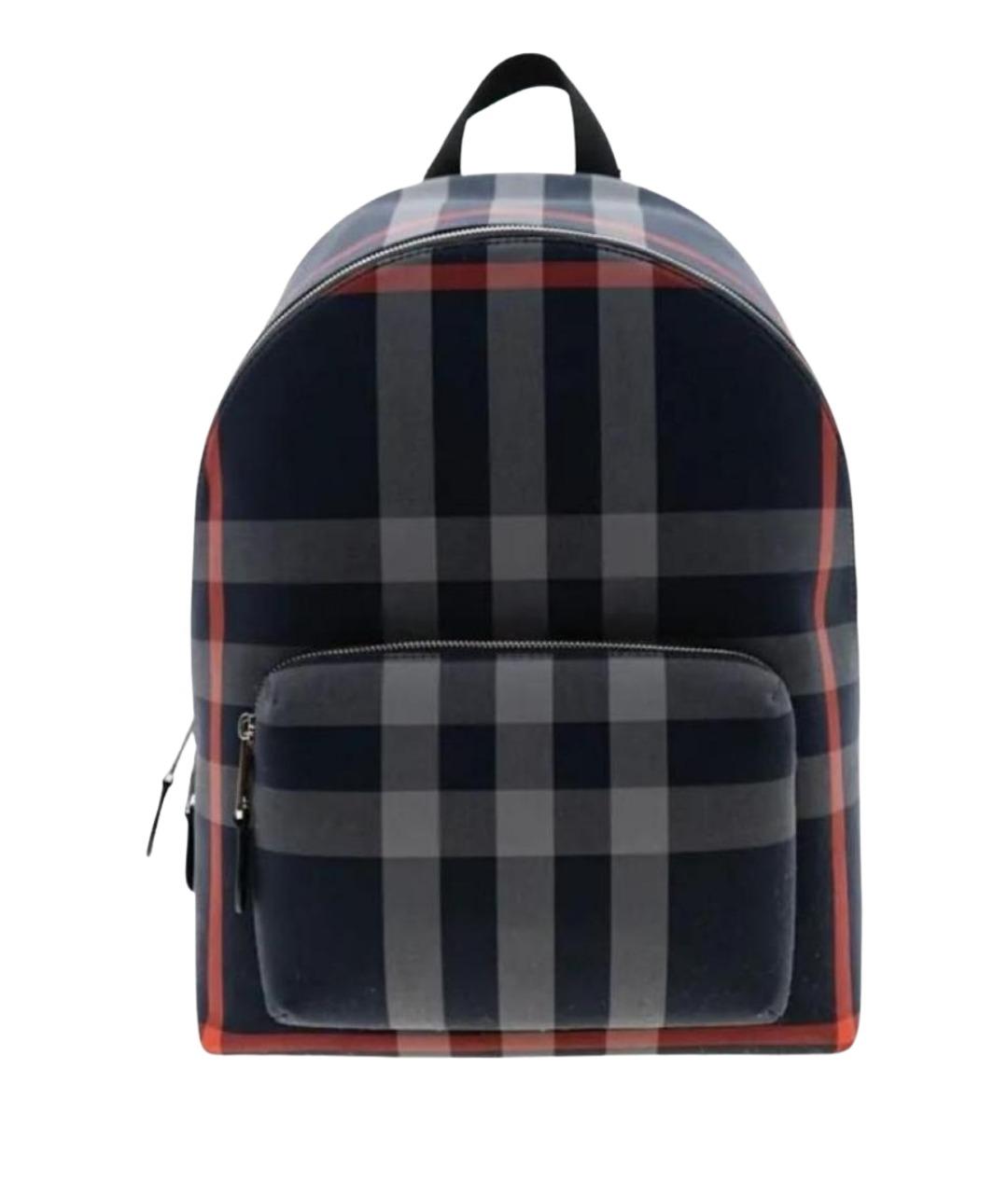 BURBERRY Темно-синий хлопковый рюкзак, фото 1