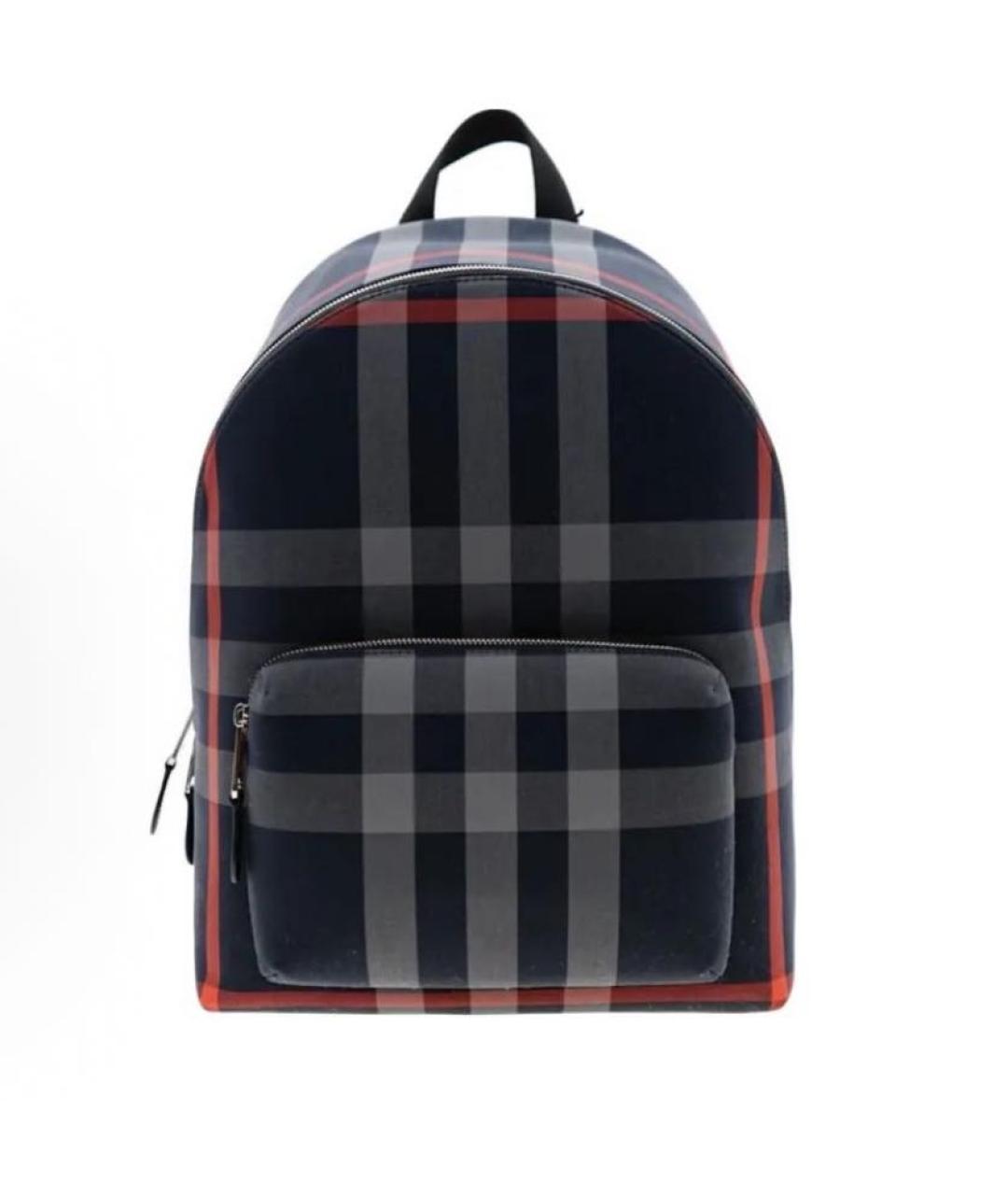 BURBERRY Темно-синий хлопковый рюкзак, фото 5