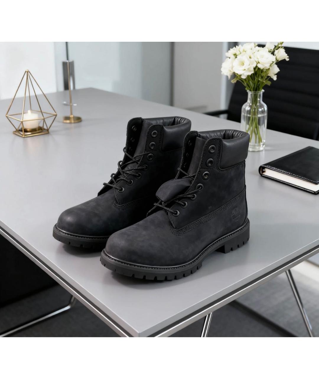 TIMBERLAND Черные нубуковые высокие ботинки, фото 6